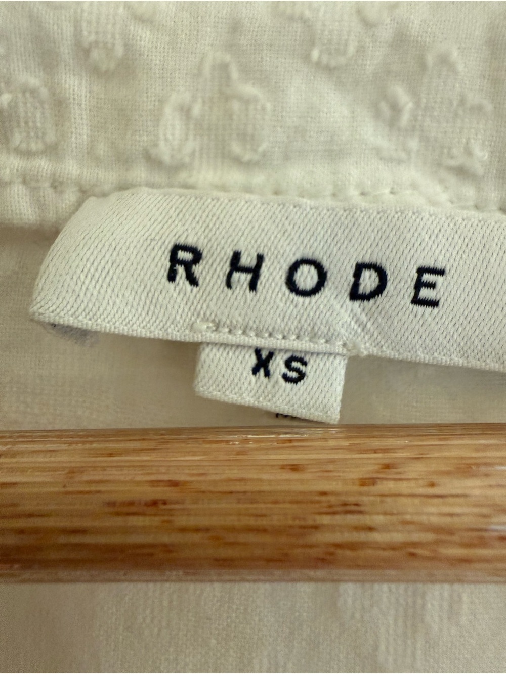 RHODE Arya Mini Dress White Clover Pattern Women’s XS - No Belt 100% cotton. - Picture 5 of 10